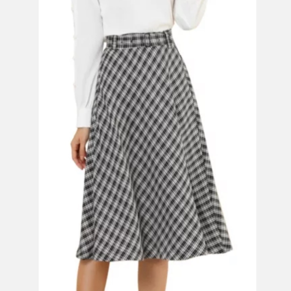 Plaid Midi Skirt